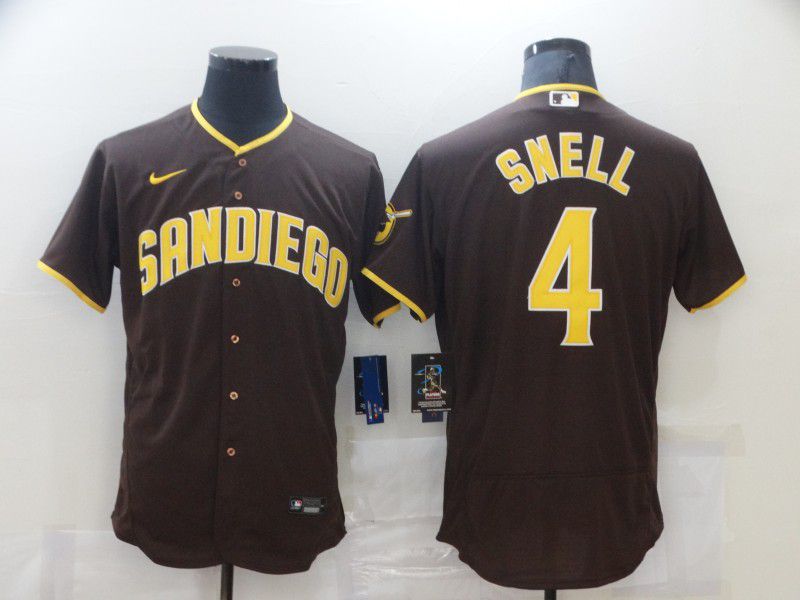 Men San Diego Padres #4 Snell brown Elite 2021 Nike MLB Jersey->san diego padres->MLB Jersey